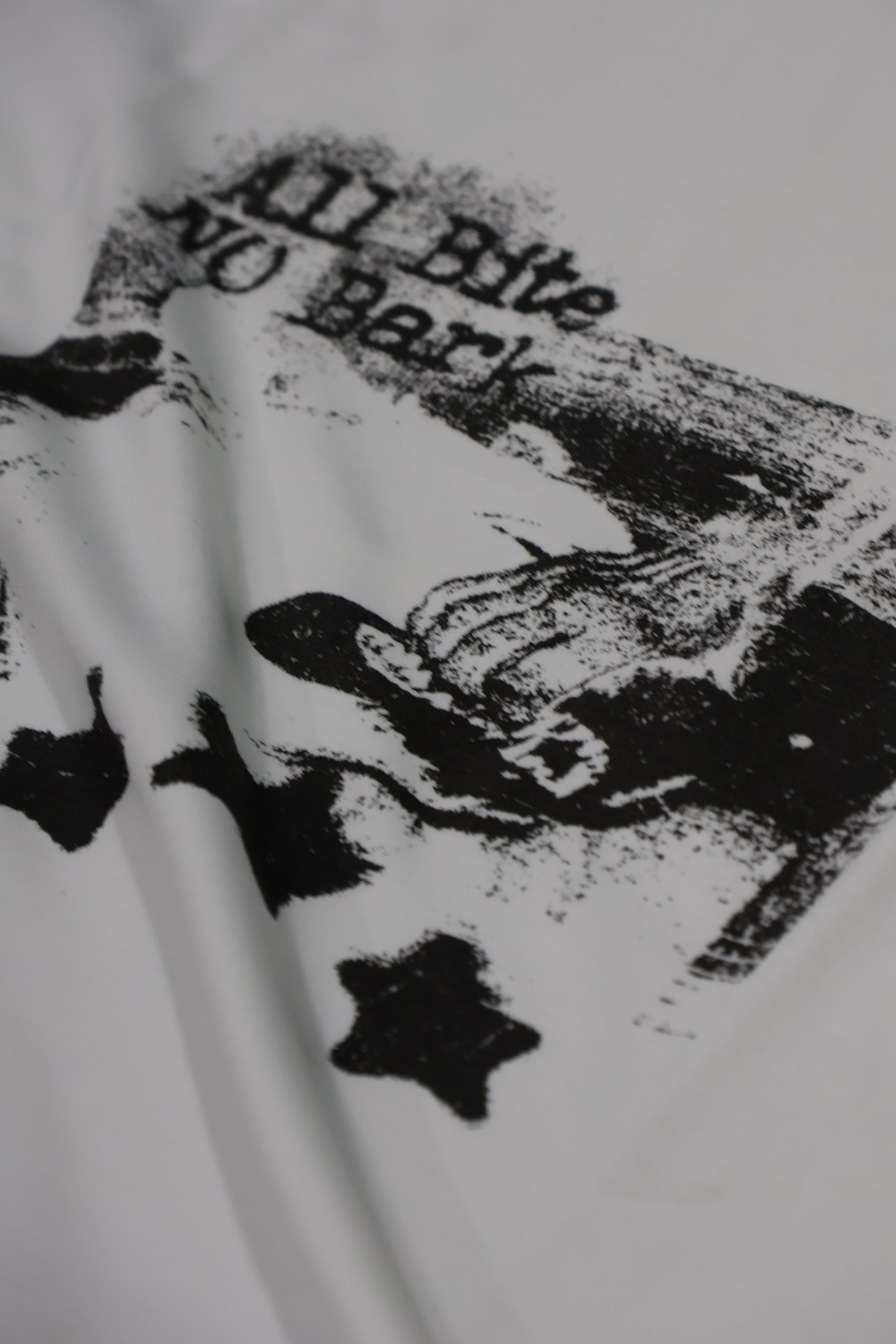 "All Bite No Bark" Graphic Ringer Tee