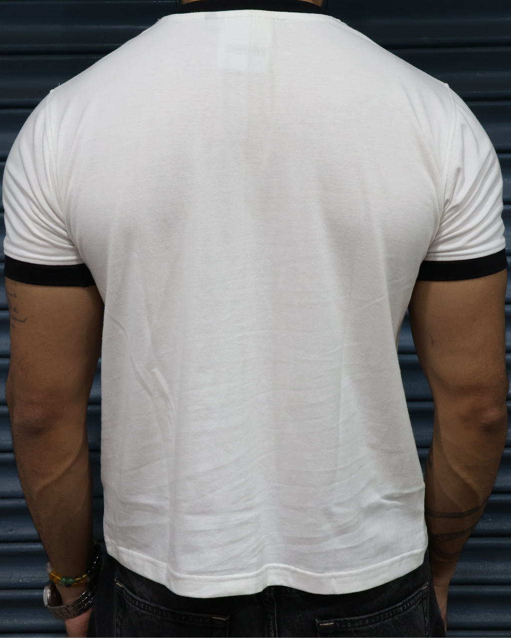 "All Bite No Bark" Graphic Ringer Tee