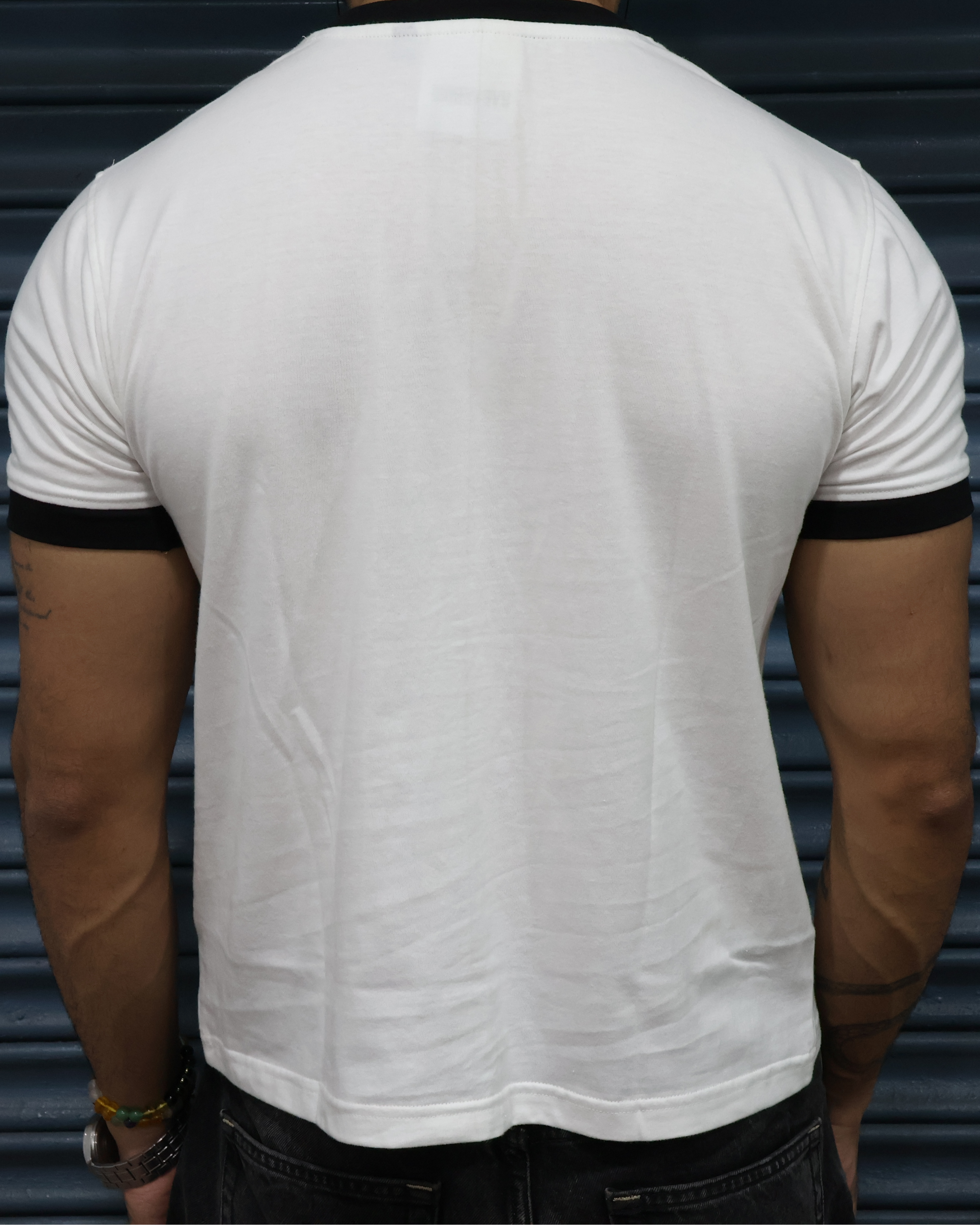 "All Bite No Bark" Graphic Ringer Tee