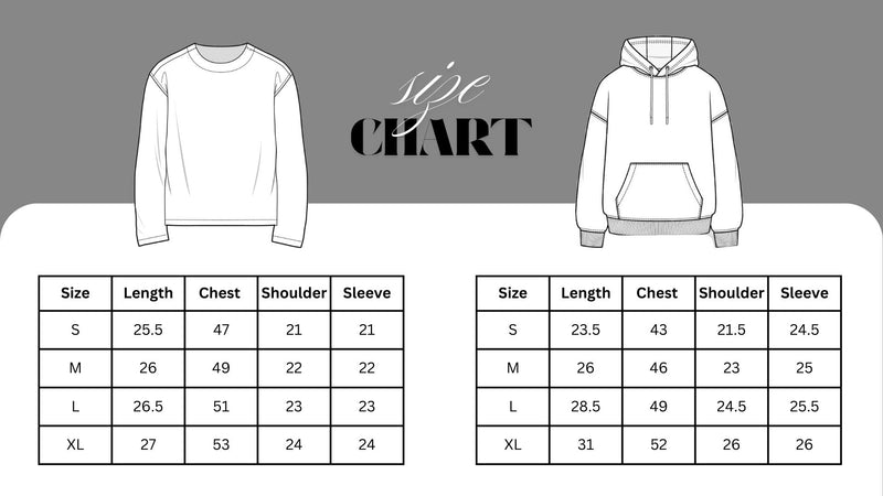 Size chart for 